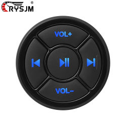 Controlador de volante de coche, botón de control remoto inalámbrico compatible con Bluetooth, Universal para Android IOS, volumen de medios del coche