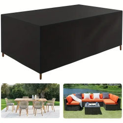 Cubierta de mesa resistente Rectangular para Patio, lona resistente, impermeable, mesa de comedor y sillas para exteriores, muebles de uso General Co