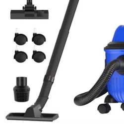 Aspiradora industrial 3 en 1, para uso en seco y húmedo, con una potente capacidad de succión de 3500 W, sin bolsa, con sistema de extracción de polvo y 4 ruedas giratorias, filtro HEPA.