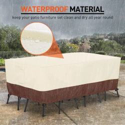 HEAVY DUTY Funda para muebles de jardín al aire libre para sofá, mesa, silla, Patio, impermeable, a prueba de viento, Anti-UV contra la lluvia y la nieve