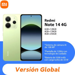 Versión Global Redmi Note 14, Teléfono Inteligente 4G, Cámara IA de 108MP, Batería de 5500mAh, 33W, MediaTek Helio G99-Ultra, 120Hz, Teléfono Celular Xiaomi