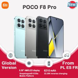 Teléfono Inteligente POCO F8 Pro 256/512GB, Cámara Triple de 50MP con OIS, Pantalla AMOLED de 6.59 Pulgadas y 120Hz, Snapdragon 8 Elite