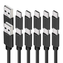 10 Uds 0,25 M 1M 2m 3M 2A tipo USB C cable de cargador de datos de USb-C de carga rápida para Samsung Htc Lg Xiaomi Huawei teléfono 0,5 m 1,5 m
