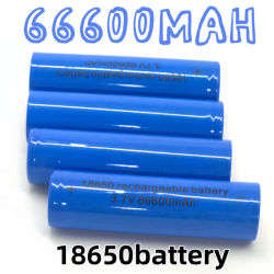 18650 66600mAh --- Batería de iones de litio de 3,7 V para antorcha, dispositivos para exteriores, cargador portátil de larga duración