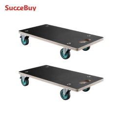 SucceBuy, paquete de 2 rodillos móviles para nevera Dolly para mover muebles con ruedas 4TPR, Dolly plano rectangular para lavadora de Piano