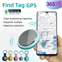 Rastreador GPS Bluetooth inteligente AirTag para iPhone Android, mini localizador para llaves, billetera, equipaje para mascotas, dispositivo buscador antipérdida