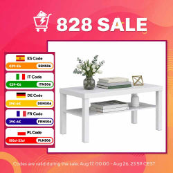 HOMCOM Mesa de Centro Mesita Té Mueble Salón Comedor Mesa Auxiliar Madera