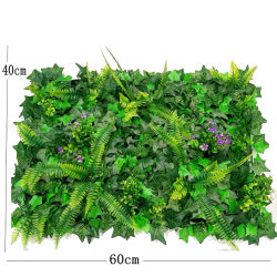 Paisaje de pared verde Artificial de 60x40cm, decoración de jungla para el hogar, jardín, plantas de césped de plástico, paneles de pared de césped colgantes
