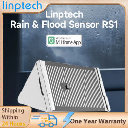 Linptech Sensor de fugas de agua RS1 Detector de lluvia de inundación Bluetooth IPX7 detector de lluvia de inundación para seguridad del hogar funciona con la aplicación Mi Home