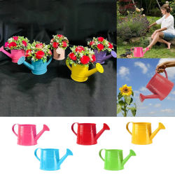 Tetera rociadora de hierro y Metal, regadera de plantas de color caramelo, regadera de jardín para plantas de interior y exterior, herramientas de jardinería