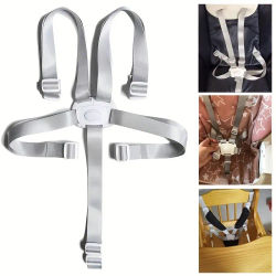 Cinturón de Seguridad Universal para Bebés, Arnés de 3/5 Puntos, Cinturones para Silla de Comer, Protección para Asiento de Almuerzo, Silla de Auto, Fijación para Dormir