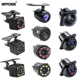 Cámara de visión trasera de coche Hippcron 8 LED visión nocturna marcha atrás Monitor de estacionamiento automático CCD vídeo HD impermeable