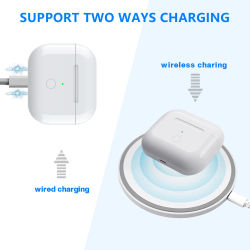 Estuche de Carga Inalámbrica para Airpods 3/4, Estuche de Repuesto con Batería de 600 MAh para Guardar Airpods Pro 3, Accesorios para Auriculares QIC