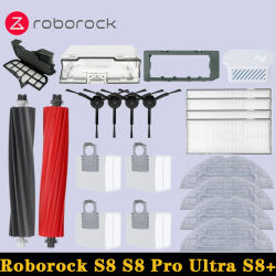 Repuestos para Robot Aspirador Roborock S8 Pro Ultra S8+: Cepillos Laterales Principales, Paños de Limpieza, Filtros HEPA, Bolsas para Polvo y Accesorios