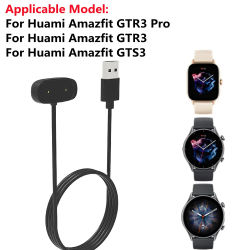 Cable de carga USB de 1m para Amazfit GTR3 GTS3 Pro, cargador de base para reloj inteligente, adaptador para Amazfit GTR 3 GTS 3, cargador magnético