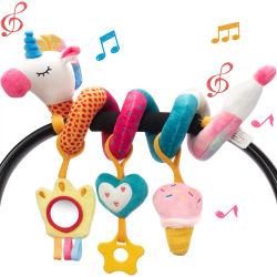 Juguetes de asiento de coche para bebés, sonajero, espejo, arrugado, chirriante, cochecito, desarrollo de 0-6 meses, regalos para niñas recién nacidas
