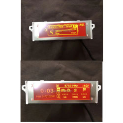 Pantalla de visualización de menú original con soporte USB Bluetooth 4, monitor rojo de 12 pines para Peugeot 307 407 408 3008 Citroën C4 C5