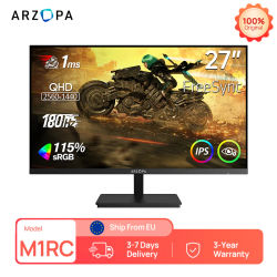 ARZOPA Monitor de 27 pulgadas 180Hz QHD 2K FastIPS FreeSync Monitor portátil para juegos segunda pantalla M1RC