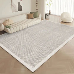 VIKAMA Alfombra de estilo nórdico para sala de estar, alfombra suave antideslizante resistente a la suciedad para sofá, mesa auxiliar, dormitorio, guardarropa, decoración del hogar