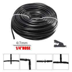 5M/10M/20M/30M/50M riego de jardín manguera de 4/6mm Micro tubo de agua de riego por goteo con cortador invernadero bonsái planta tubo de goteo