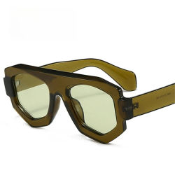 Gafas de Sol Cuadradas Irregulares de Moda para Mujer, Protección UV400, Retro, Azul Púrpura, Gafas de Sol para Hombre