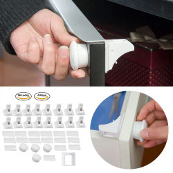 Cerradura de seguridad para bebés, cerradura Invisible, pestillo de cajón de seguridad para niños, puerta de gabinete, limitador de cerradura de seguridad magnético para niños, protección para niños