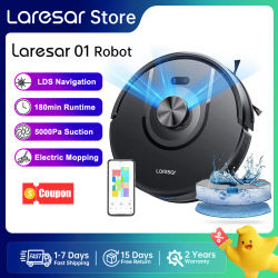 Robot Aspirador y Fregador Laresar Mars01 con Navegación LDS Lidar, 5000Pa, Mapeo Inteligente, Limpieza de Pisos, Alfombras y Pelo de Mascotas