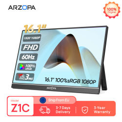 ARZOPA 16,1 pulgadas 100% sRGB 1080P FHD Mini Gaming Monitor portátil móvil pantalla IPS segundo Monitor pantalla externa Z1C