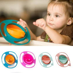 Cuenco giroscópico Universal para niños, equilibrio giratorio, novedad, giroscopio 360, platos de alimentación a prueba de derrames, juguete de equilibrio giratorio de entrenamiento para bebés