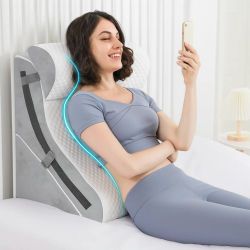 Juego de Almohadas de Espuma Viscoelástica 3 en 1, Almohada Triangular Ergonómica para Dormir, Alivio del Dolor de Cuello, Espalda y Hombros, Anti Reflujo Ácido