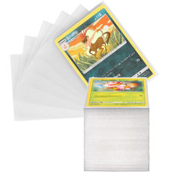 100 Uds fundas protectoras para tarjetas juguete transparente juego VMAX estuche protector carpeta comercial regalo para niños 2,6*3,58 pulgadas