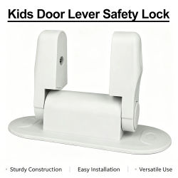 Cerradura de palanca de puerta Universal, cerradura de seguridad para bebés y niños, pestillo de seguridad adhesivo de puerta profesional a prueba de rotación, multifuncional