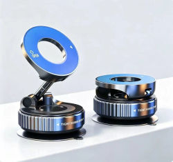 Soporte Magnético Plegable para Teléfono de Coche con Rotación de 360 Grados ° Soporte Magnético Giratorio con Ventosa para Teléfono, para Navegación en el Tablero del Automóvil
