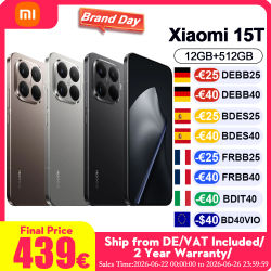 Teléfono Inteligente Xiaomi 15T 5G Versión Global, Cuerpo Delgado de 7.5mm, Pantalla AMOLED de 6.83" y 120Hz, CPU MTK Dimensity 8400-Ultra, Batería de 5500mAh, Cámara Triple Leica, Sin Cargador