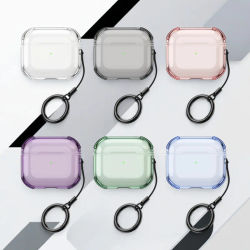 Funda de auriculares de moda para Apple AirPods 1, 2, 3 Pro 2, funda para auriculares de Color caramelo fresco, funda protectora Air Pods 4 con gancho
