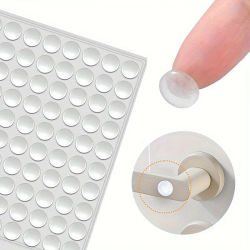 100 Uds. Almohadillas anticolisión de silicona transparente, tapones protectores autoadhesivos para puertas de armarios, muebles, cajones, armario