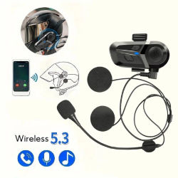 Auriculares inalámbricos para casco de motocicleta, cascos impermeables con Bluetooth 5,3, manos libres para llamadas, reproductor de música