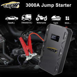 Arrancador de batería de coche GKFLY 3000A, dispositivo de arranque de 12V, cargador de refuerzo de batería de coche para arrancador de coche diésel de gasolina