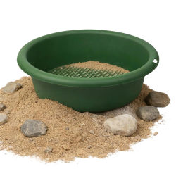 Tamiz para Rocas, Tamiz de Malla Inoxidable para Pellets, Bandeja de Prospección de Oro para Minería, Jardinería, Plantas en Maceta y Suelo