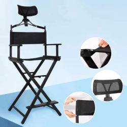Silla de aleación de aluminio de Director grande, silla de ocio para ordenador, silla plegable de lona para exteriores, silla cosmética para oficina y playa, muebles de exterior
