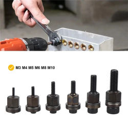1 Uds tuerca de remache Manual herramientas remachadoras cabezales de mandril para tuercas instalación de M3-M10 para montaje de muebles