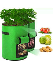 Bolsa de Fieltro de Gran Diámetro para Plantas de Vegetales, Bolsa de Cultivo de Patatas de Fieltro No Tejido, Cubo de Cultivo de Patatas