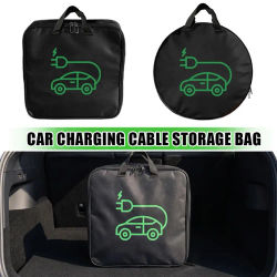 Bolsa de Almacenamiento para Cargador de Coche Eléctrico, Impermeable, con Asa, para Cables de Batería y Pistola de Carga de Vehículos Eléctricos