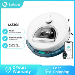 Lefant M330S Robot aspirador 3 en 1, succión de 5000 Pa, navegación DToF, mapeo, zonas virtuales, evitación de obstáculos PSD, 150 min, conectado por Alexa/APP/WiFi