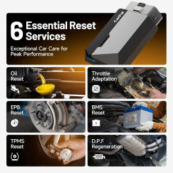 Escáner OBD2 Bluetooth TOPDON, Lector de Códigos, Diagnóstico de Todos los Sistemas, 6 Funciones de Reinicio, Herramienta de Diagnóstico Automotriz OBD2, Probador de Batería, Carpal