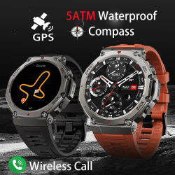Reloj inteligente para t-rex 3 GPS Smartwatch AMOLED pantalla táctil 5ATM brújula al aire libre Monitor deportivo de Fitness inteligente reloj para hombres ForXiaomi