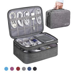 Organizador electrónico Digital multifuncional de gran capacidad, resistente al agua, cargador de línea de datos USB, bolsa de almacenamiento de viaje para cables de auriculares