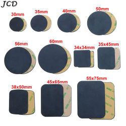 JCD 10 Uds placa de Metal magnética negra para soporte de teléfono de coche hoja de hierro Universal pegatina de disco soporte magnético para teléfono móvil