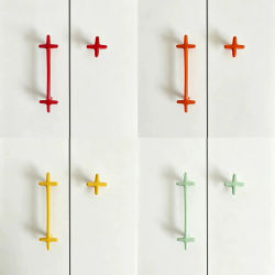 Tiradores de Puerta de Gabinete de Cocina Minimalistas Modernos de Colores, Perillas de Cajón de Muebles Dopamina y Herrajes para Muebles