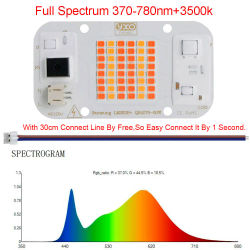 Chip LED Quantum para Cultivo LM283B+ 100W 50W DOB COB Espectro Completo Sin Soldadura 220V 110V Chip LED para Plantas de Interior